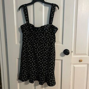 Floral Black Dress